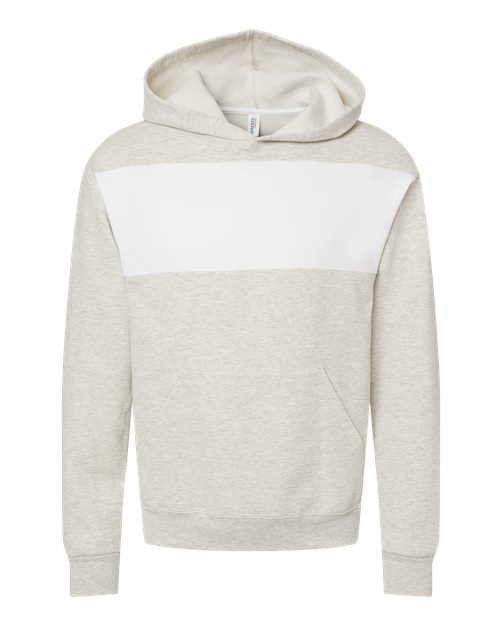 JERZEES Unisex Nublend® Billboard Hooded Sweatshirt in Oatmeal Heather/White