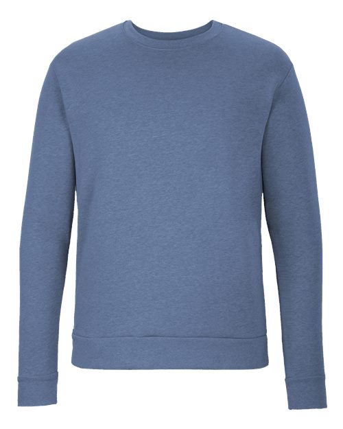 Next Level Unisex Malibu Crewneck Sweatshirt in Heather Bay Blue