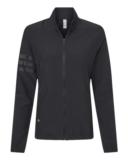 Adidas Women's Wind Resistant Full-Zip Jacket in Black/Black