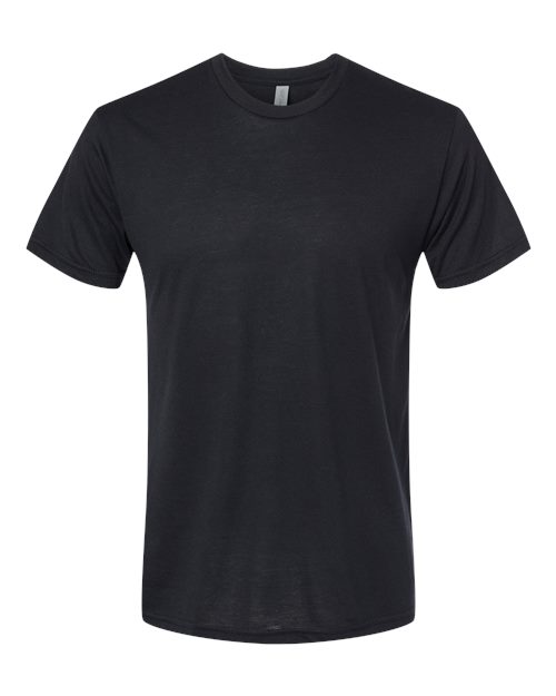 Next Level Unisex Triblend T-Shirt in Black, front view