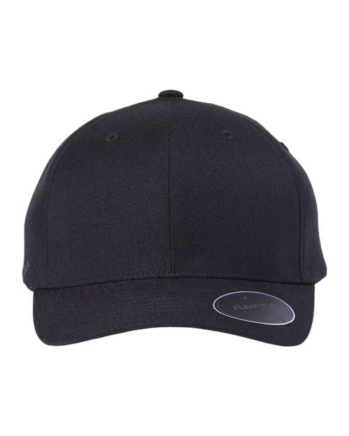 Flexfit NU® Cap in Black, front view