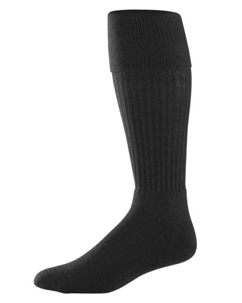 Augusta Sportswear Soccer Socks in Black, front view