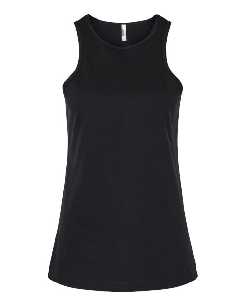 American Apparel Racerback Tank in Black, front view