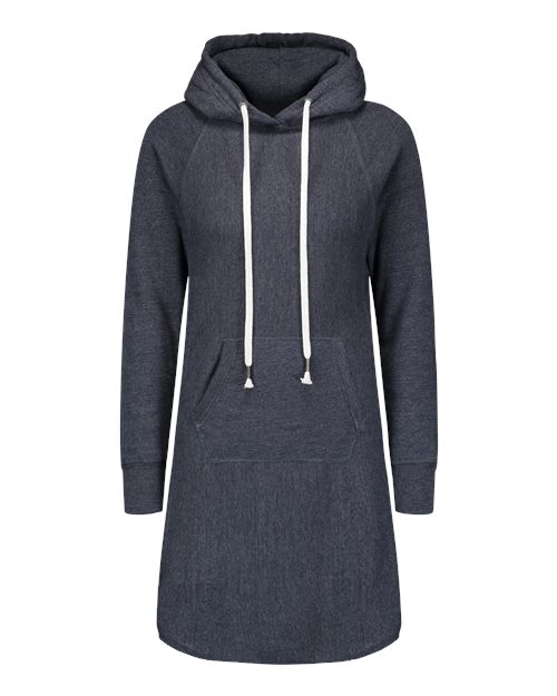MV Sport Women's Suzie Hooded Sweatshirt Dress in Navy Heather