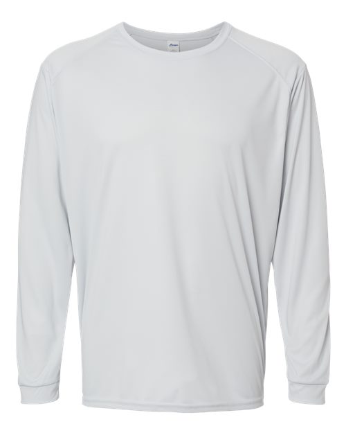 Paragon Unisex Long Islander Performance Long Sleeve T-Shirt in Aluminum