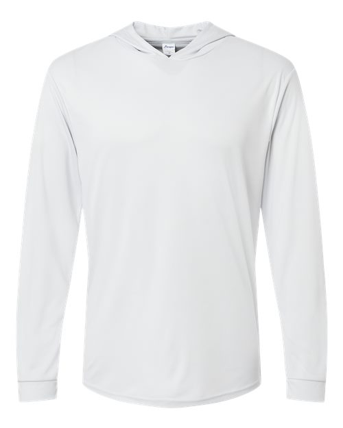Paragon Unisex Bahama Performance Hooded Long Sleeve T-Shirt in Aluminum