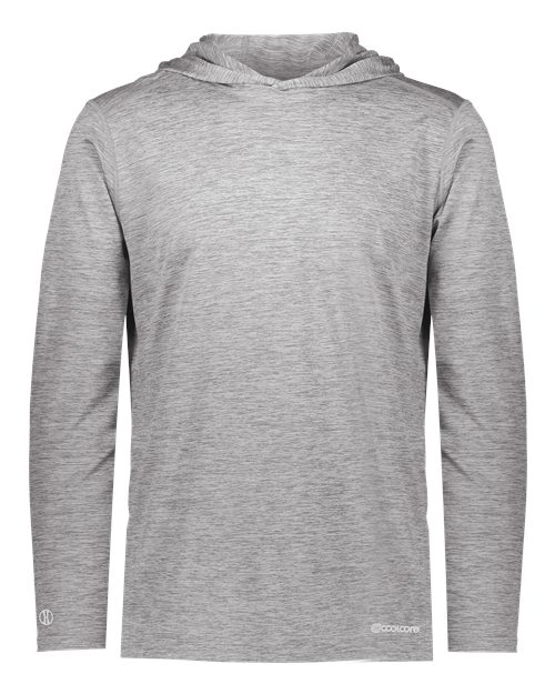 Holloway Youth Electrify CoolCore® Hooded Sweatshirt in Athletic Grey Heather