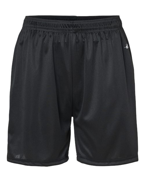 Badger B-Core 5″ Pocketed Shorts in Black, front view