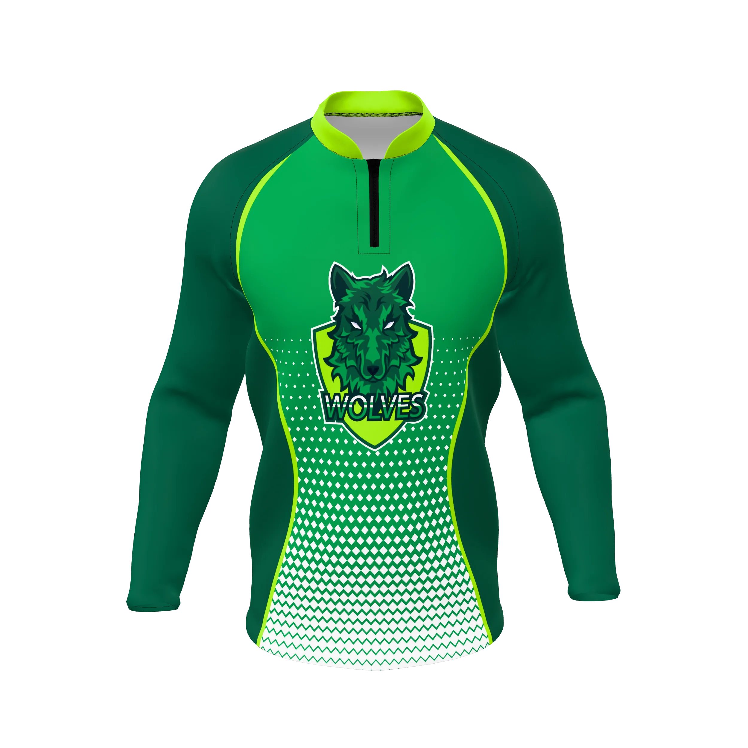 Zuniformers Custom Long Sleeve 1/4 Zip, front view