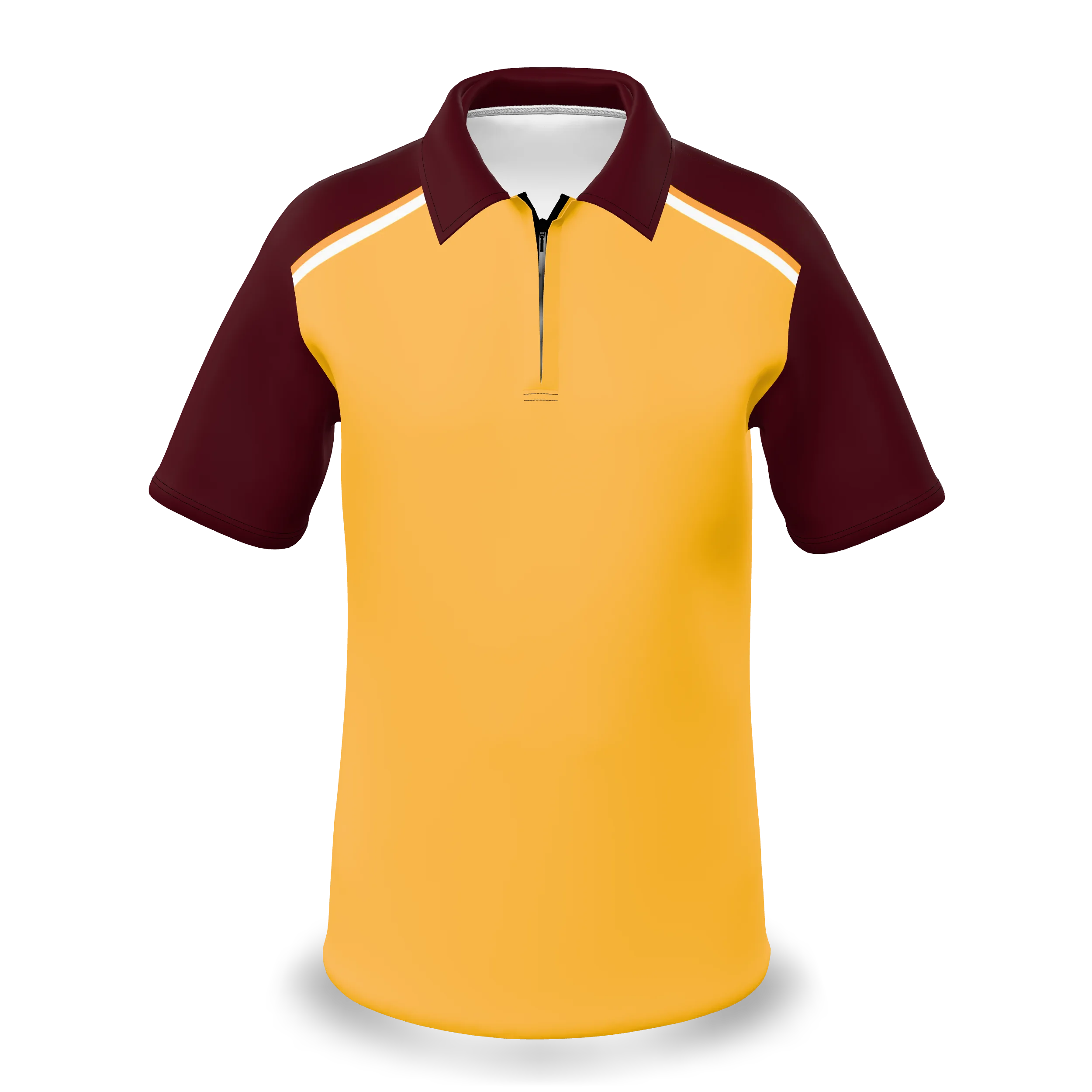 Zuniformers Men's/Youth Zipper Polo Short Sleeve, front view