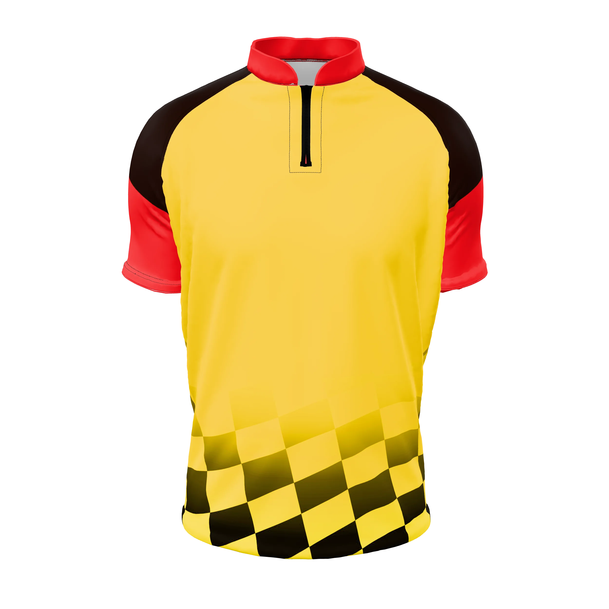 Zuniformers Men's Gamer Zip Up Short Sleeve, front view