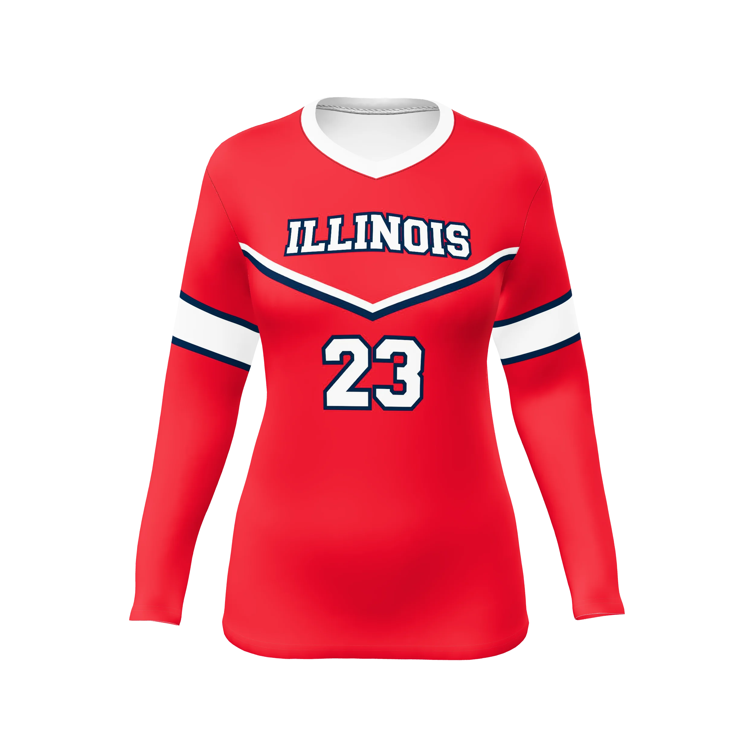 Zuniformers Women's V-Neck Long Sleeve, front view