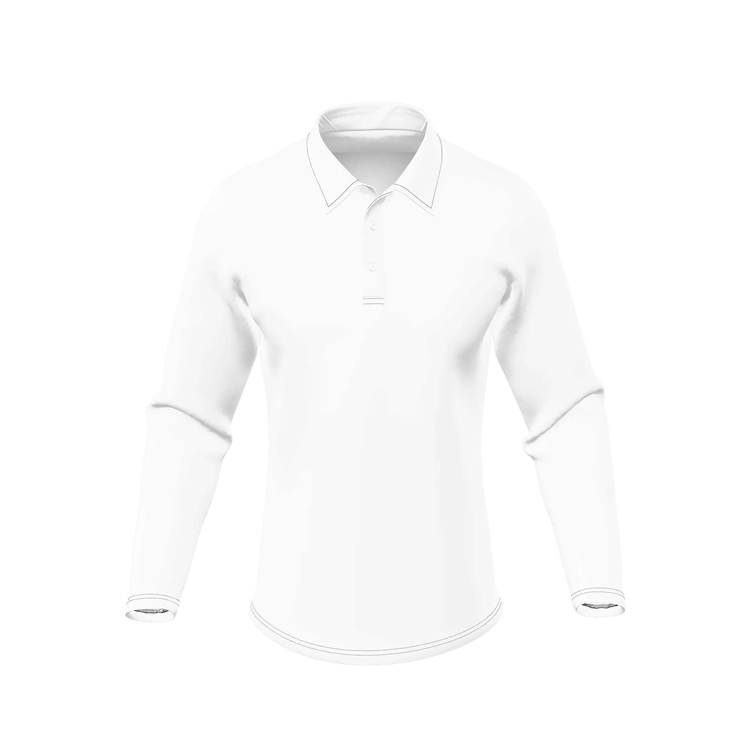 Zuniformers Premium Men's Polo Long Sleeve, front view