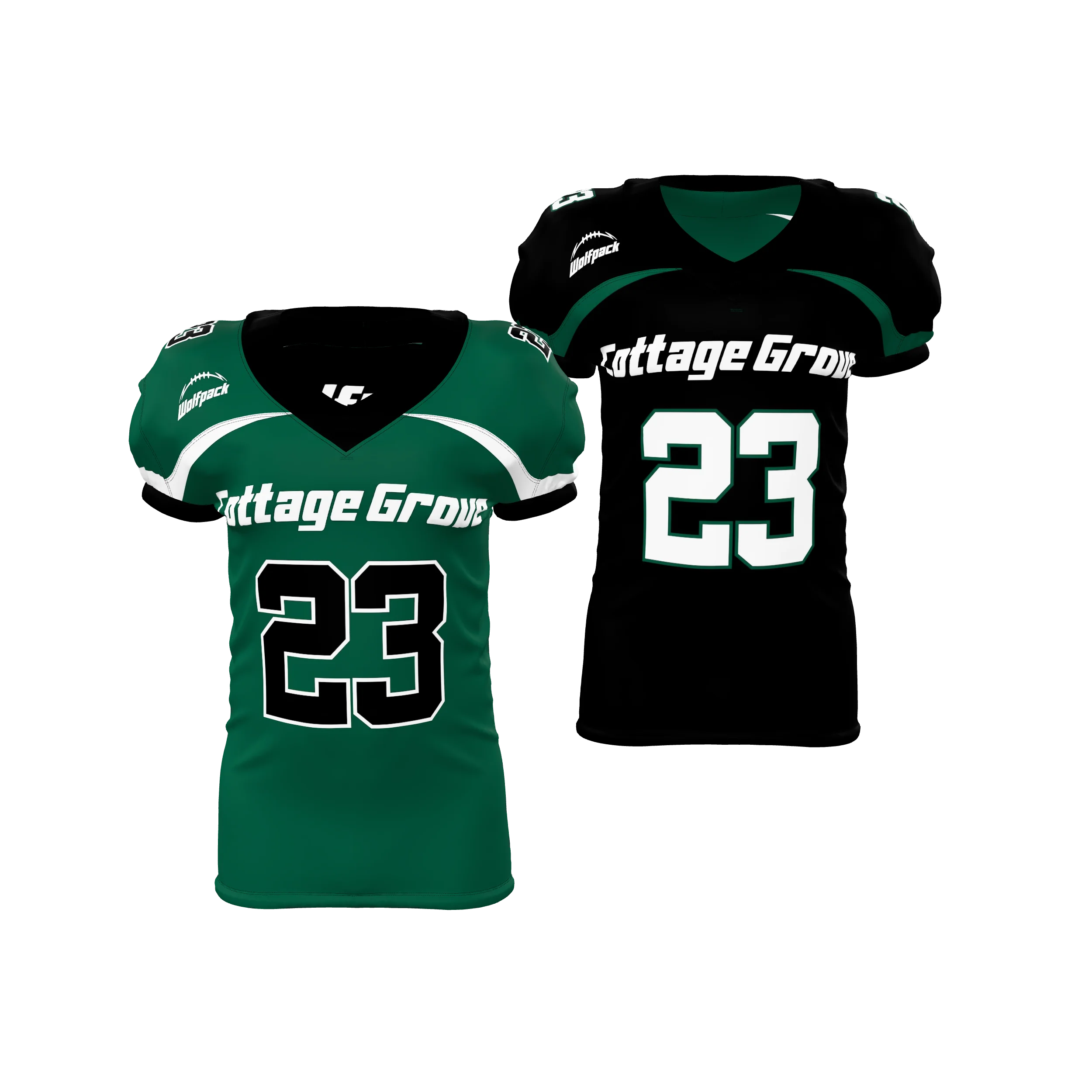 Zuniformers Football Game Reversible 2-Ply Straight Bottom Jersey, front view