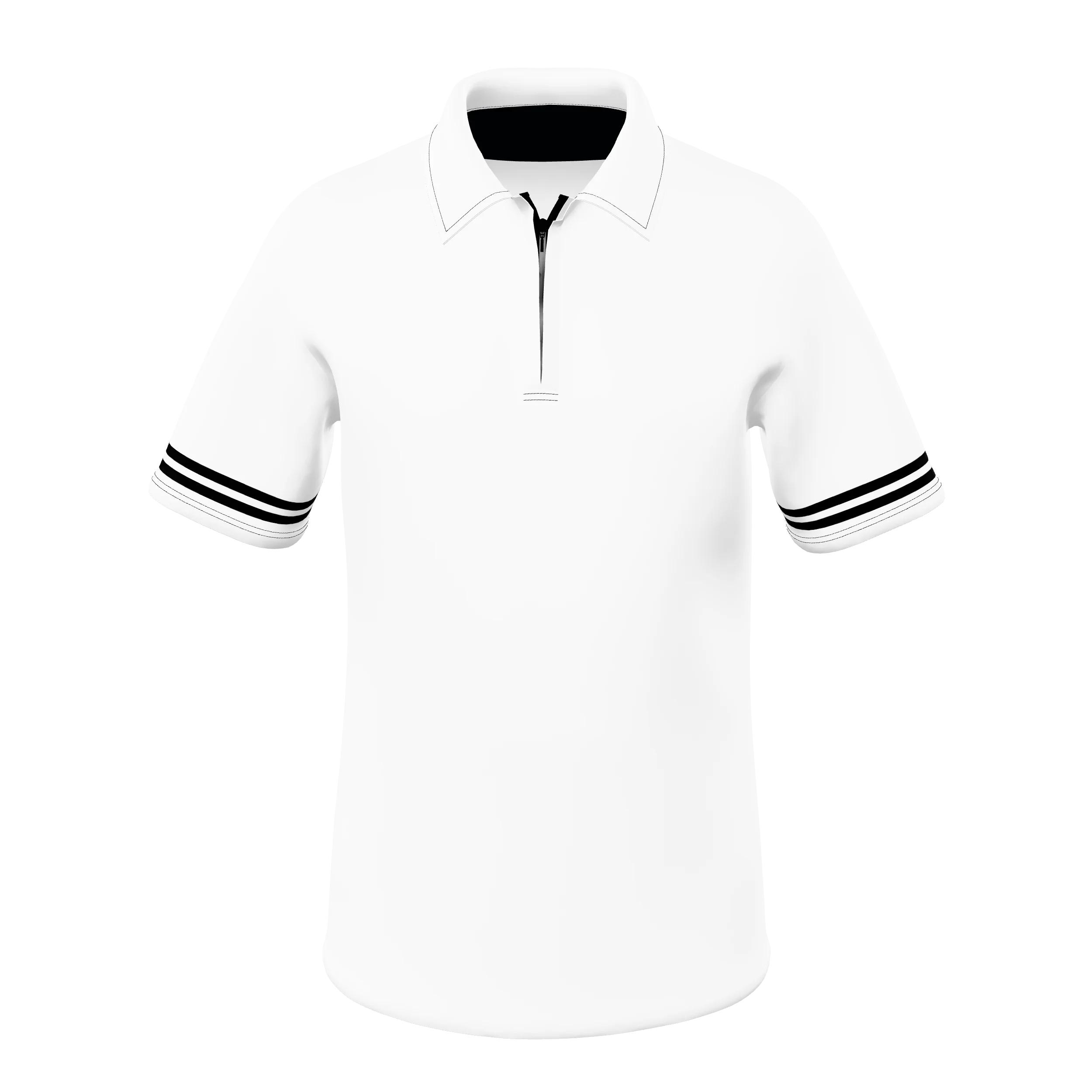 Zuniformers Premium Men's Polo with Zipper Short Sleeve, front view