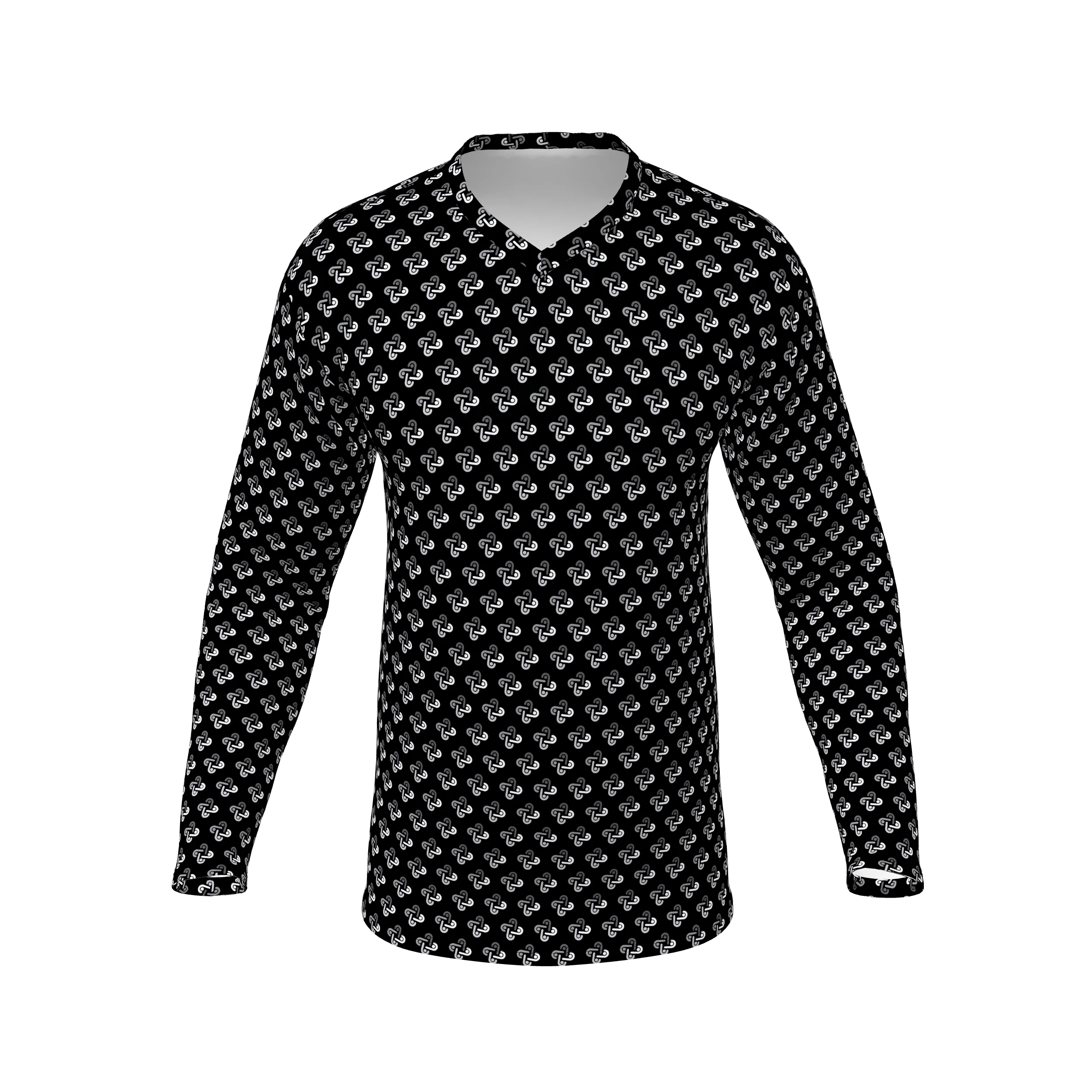 Zuniformers Men's/Youth TA Core V-Neck Long Sleeve, front view