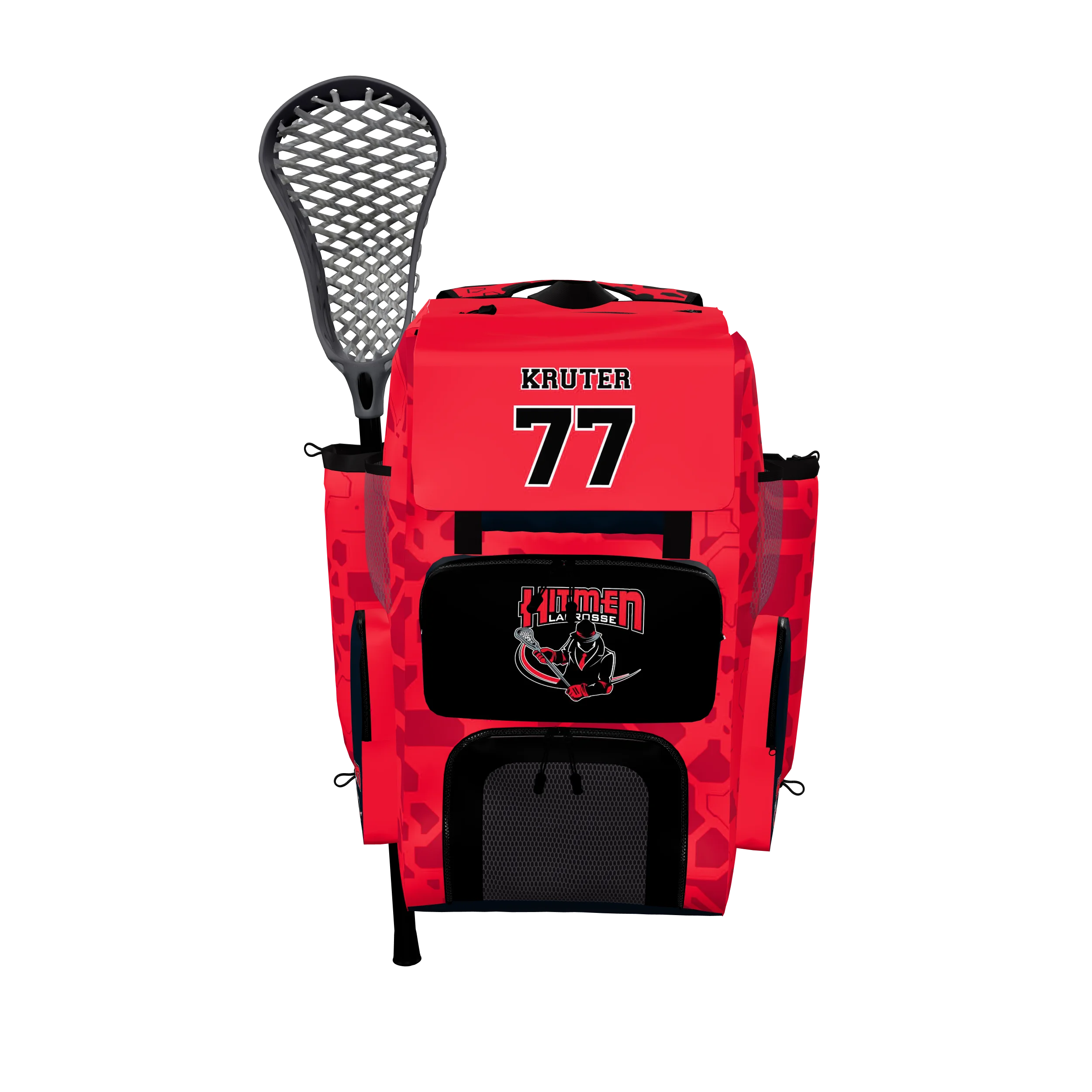 Zuniformers Pro Lacrosse Backpack, front view