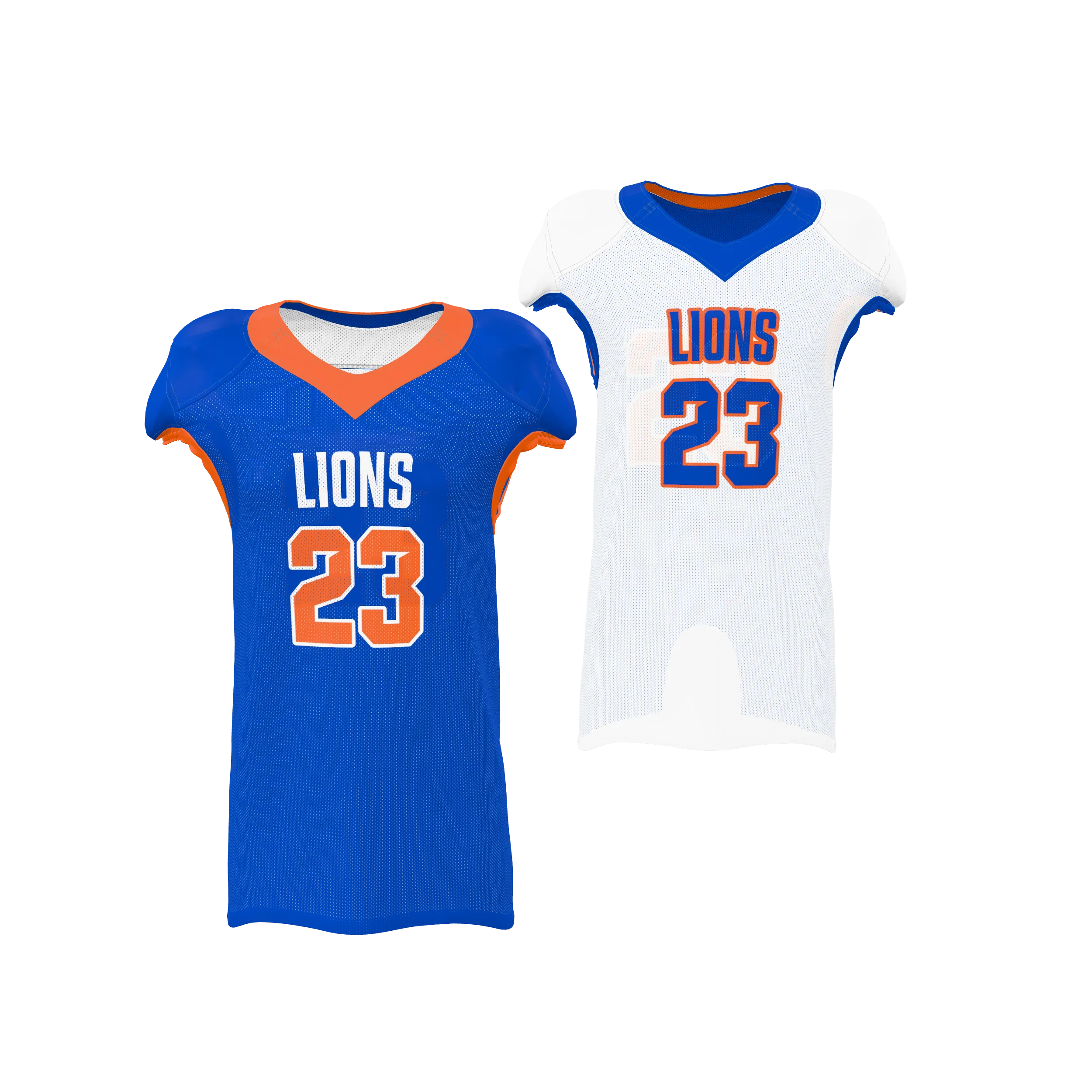 Zuniformers Men's/Youth Football Reversible Game Mesh Jersey, front view