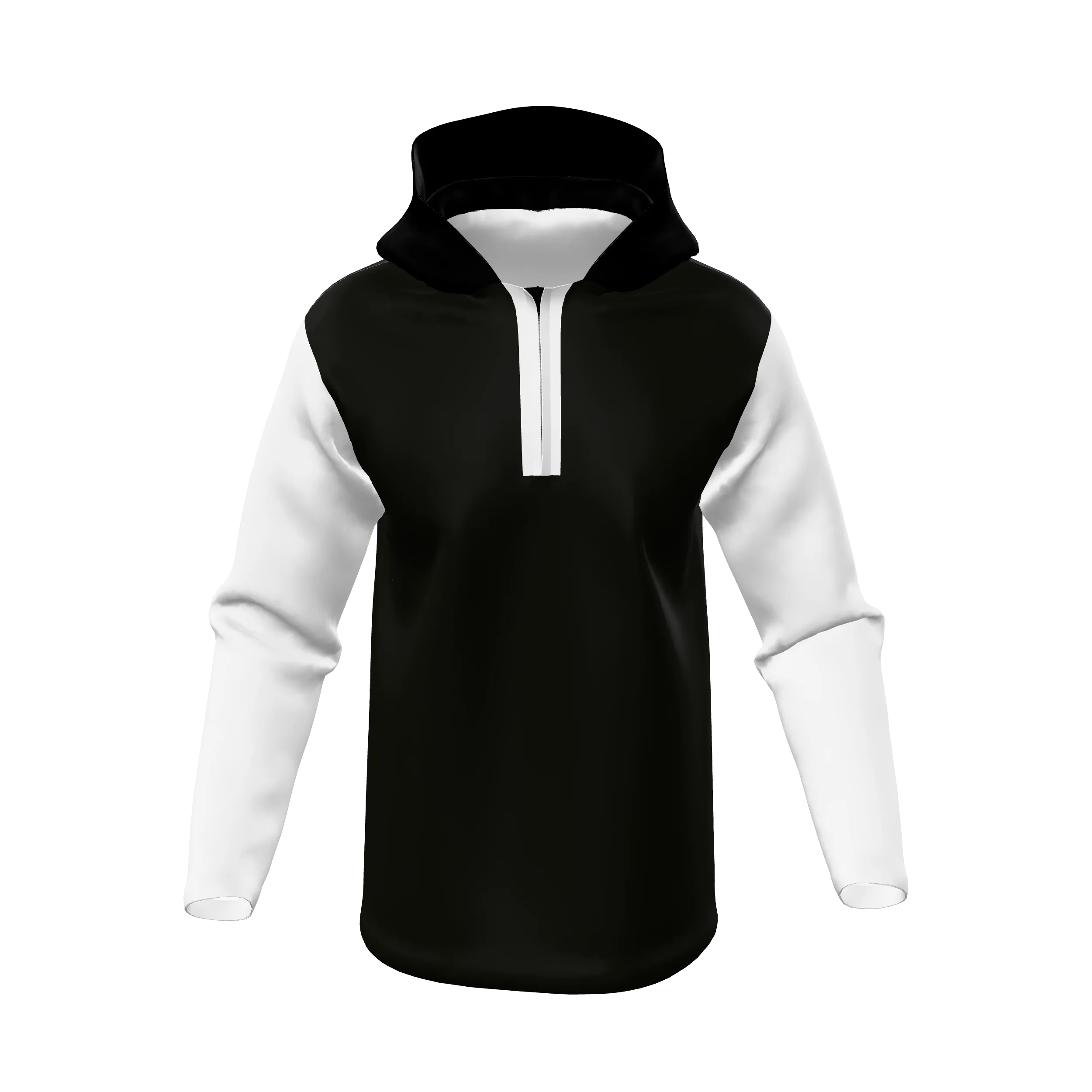 Zuniformers Premium Men's 1/4 Zip Long Sleeve with Hood, front view