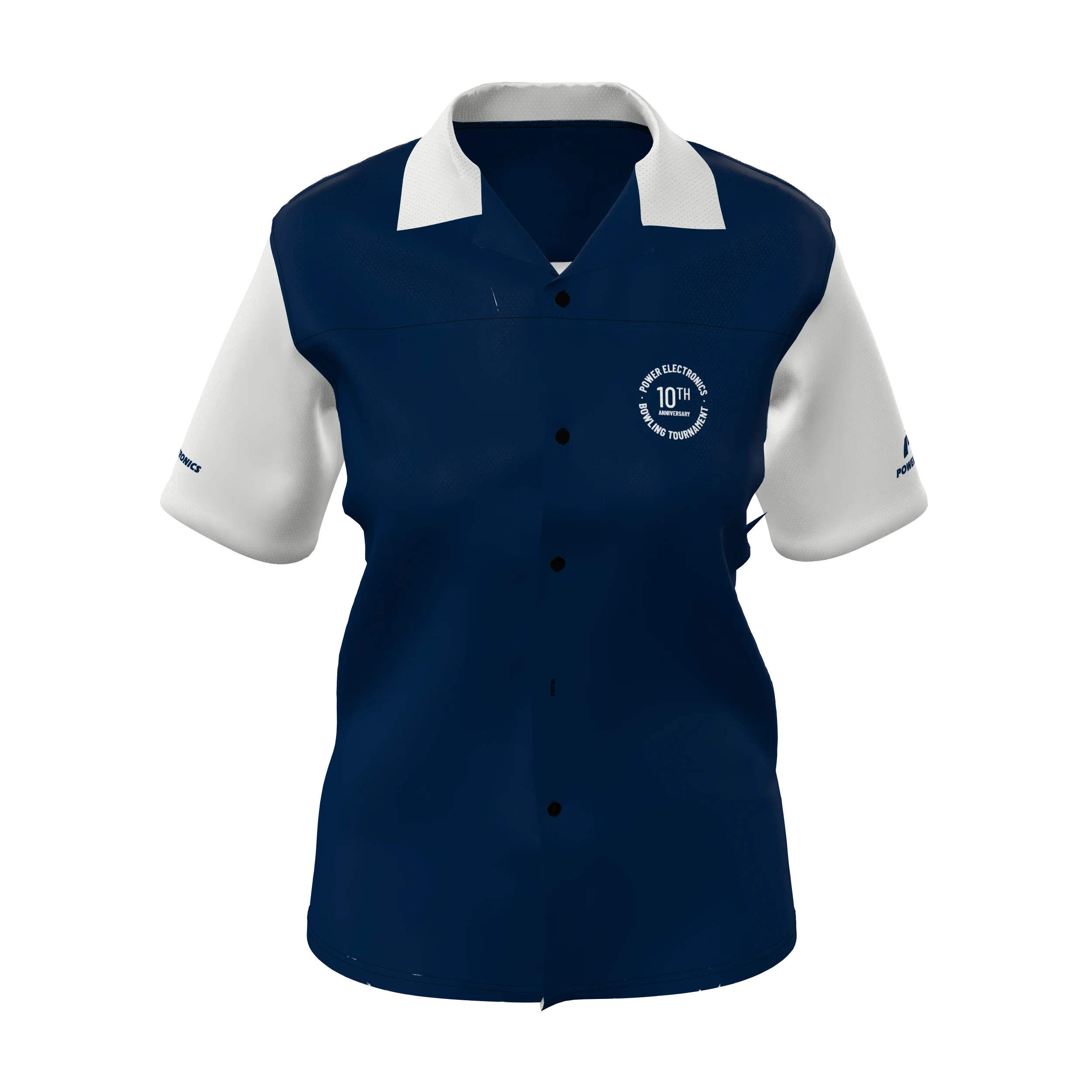 Zuniformers Women's Button Up Short Sleeve, front view